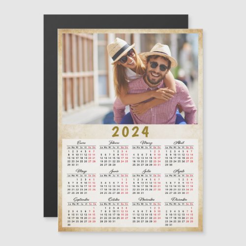 Calendar 2024 in Spanish with Photo Magnetic