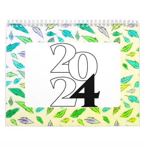 Calendar 2024 in Vibrant  Floral Patterns