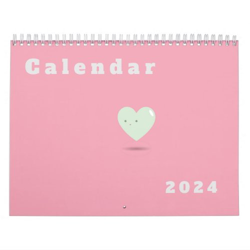 Calendar 2024 Love design
