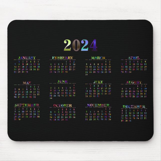 Calendar 2024 mouse pad (Front)