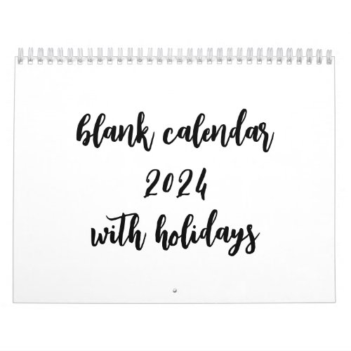 Calendar 2024 With Holidays