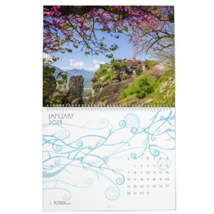 Calendar 2024 year, Meteora, Greece, Europe