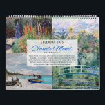Calendar 2025 - Claude Monet - Impressionism<br><div class="desc">Monet was a french painter,  one of the creator of the impressionist movement. With a limited palette of nine colors,  Monet loved to paint a same theme under different light and time of the day. Enjoy some of his paintings among the 2500 paintings,  drawings and pastels attributed to him.</div>