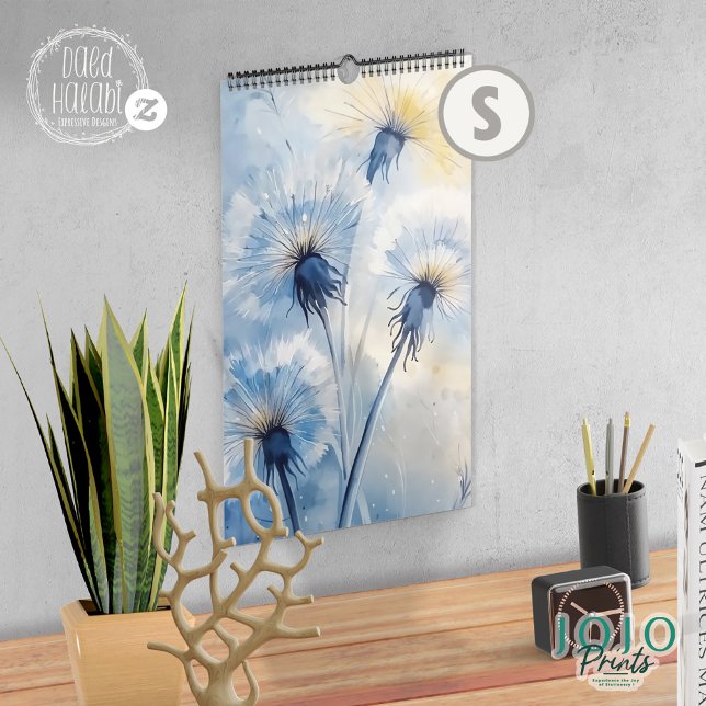 Calendar 2025 Dandelion Flower Background (Calendar 2025 Dandelion Flower Background - small)