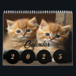 Calendar 2025 For Cat Lovers -Customizable Year<br><div class="desc">Stay organized in 2025 with this adorable kitten-themed calendar! Featuring a charming cover of cute kittens and beautifully designed inner pages decorated with watercolor cat patterns, this calendar is perfect for cat lovers. The year is customizable, making it a thoughtful and unique gift for any occasion. Ideal for home, office,...</div>