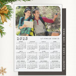 Calendar 2025 in Spanish Photo Magnet White<br><div class="desc">This modern minimalist style 2025 magnetic calendar in Spanish is with Monday as the first day of the week. It's easy to personalize and customize with your family name and own photo to create practical gifts for your loved ones. The white and black design with a colorful photo looks nice...</div>