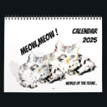 Calendar 2025 : Love of The Feline<br><div class="desc">illustrations ;

         Cats  ( The Feline ).</div>