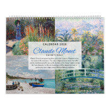Calendar 2026 - Claude Monet - Impressionism
