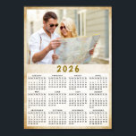 Calendar 2026 Custom Photo Poster<br><div class="desc">This small 2026 calendar poster in 5x7 inches is a template to upload your custom photo. Create a practical personalized gift or a keepsake for your family and friends. It's a Sunday through Saturday yearly calendar for 2026.</div>