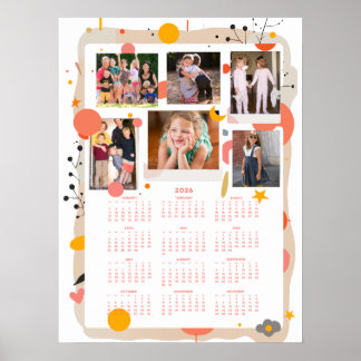 Calendar 2026 Family Photo Poster 18x24