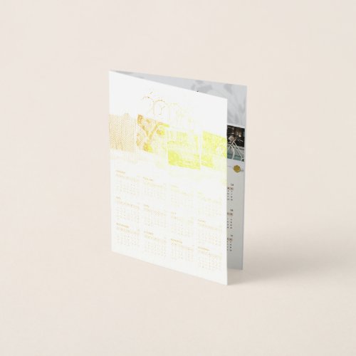 Calendar 2026 foil card