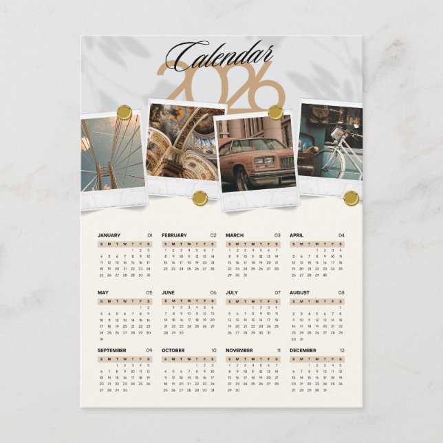 Calendar 2026 postcard (Front)