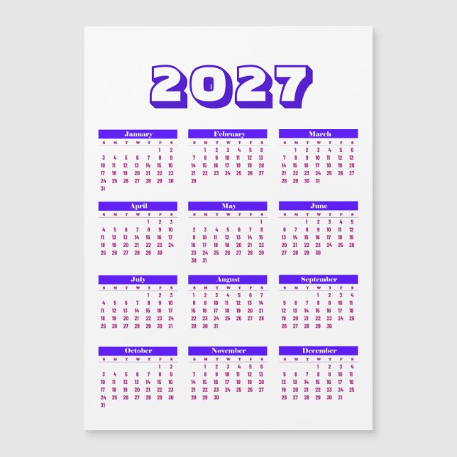 Calendar 2027 (Front)