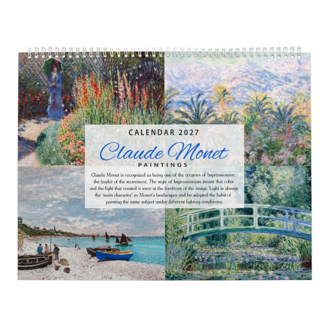 Calendar 2027 - Claude Monet - Impressionism (Cover)