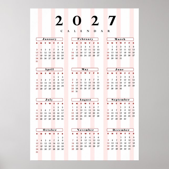 Calendar 2027 poster (Front)