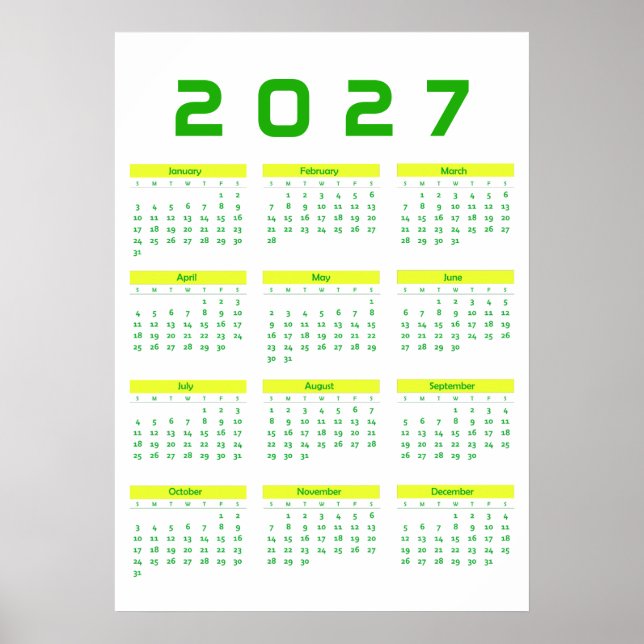 Calendar 2027 poster (Front)