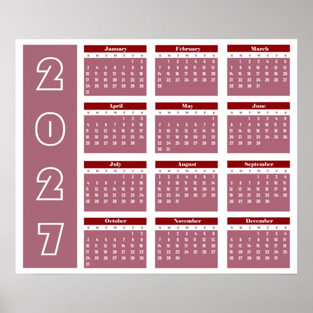 Calendar 2027 poster (Front)