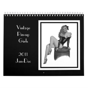 Calendar 2 Vintage Pin-up Girls 2011 Jan-Dec
