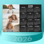 Calendar - 8 Photos - Basic Black White Magnet<br><div class="desc">A very useful item for school or home office. This shows a full year view of all dates. A calendar printed on a magnet combines practicality with convenience, transforming a workspace essential into a time-management tool. This innovative design features a full-year or monthly calendar layout integrated into the magnet's surface,...</div>