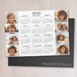 Calendar - 8 Photos - Basic Grey White Magnet<br><div class="desc">A very useful item for school or home office. A standard calendar with 8 photos on the side. This shows a full year view of all dates. You can change the background color and calendar color when you check out the advanced design area for more options.</div>