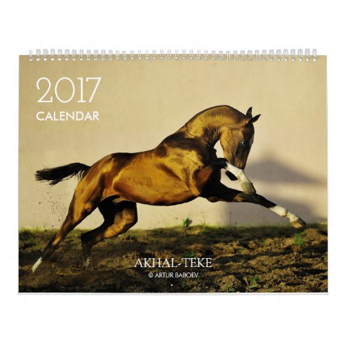 Calendar Akhal_teke HORSES 2017 Calendar