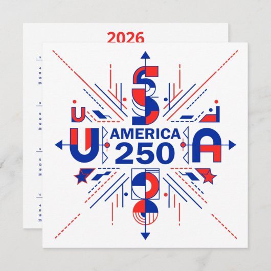 Calendar America’s 250th anniversary (Front/Back)