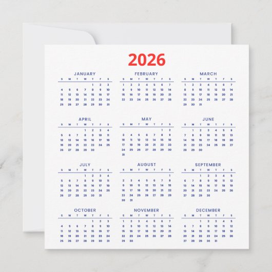 Calendar America’s 250th anniversary (Back)