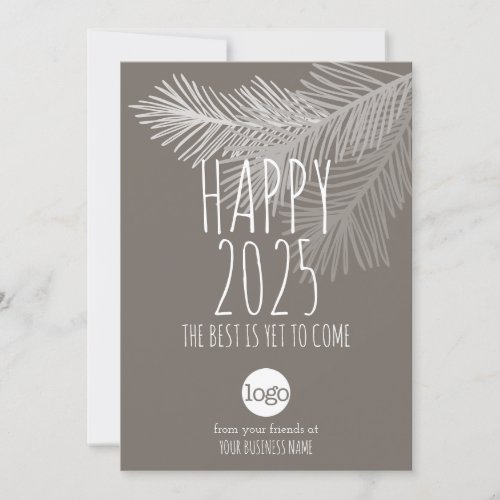 Calendar and Happy New Year ADD Business Logo Holiday Card