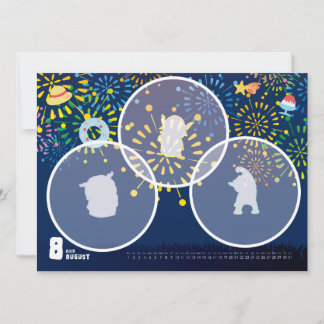 Calendar August 2019 Card