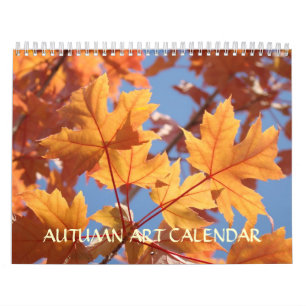CALENDAR AUTUMN Calendars FALL ART Leaves