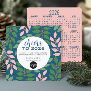 Calendar Business Greeting with Logo - Cheers Holiday Card