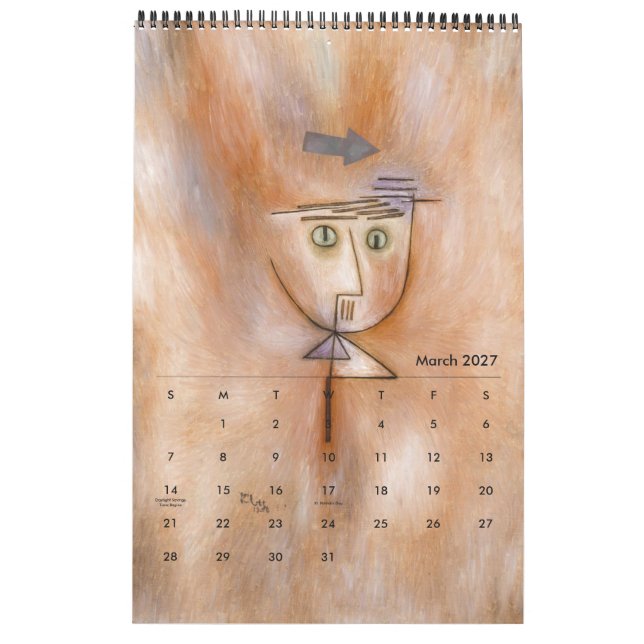 Calendar by Paul Klee (Mar 2027)