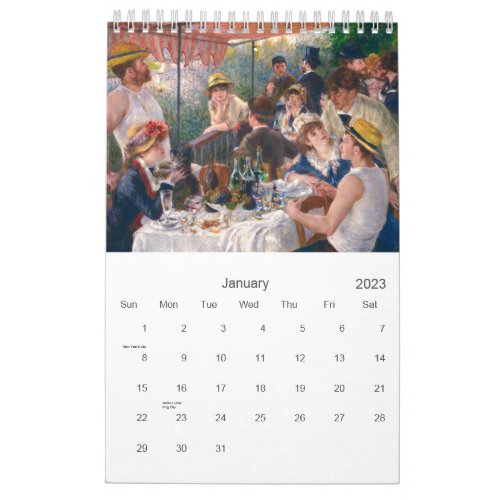 Calendar by Pierre_Auguste Renoir