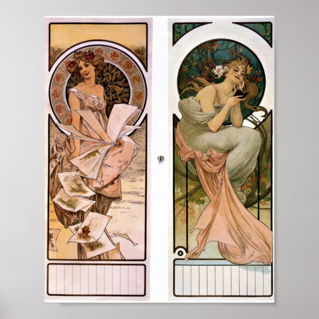 Calendar Champagne - Alphonse Mucha Poster (Front)
