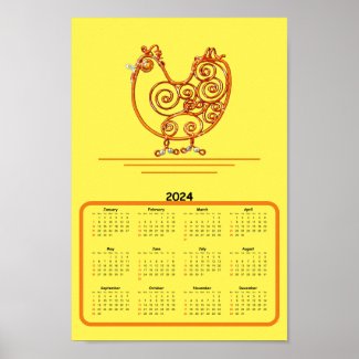 Calendar - Chicken in Copper Wire
