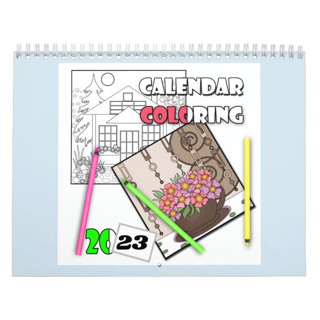 Calendar , coloring ,  (Cover)