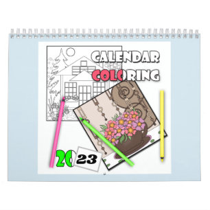 Calendar , coloring ,