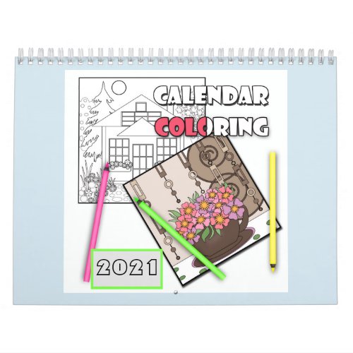 Calendar  coloring  2021