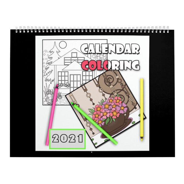 Calendar , coloring , 2021 (Cover)