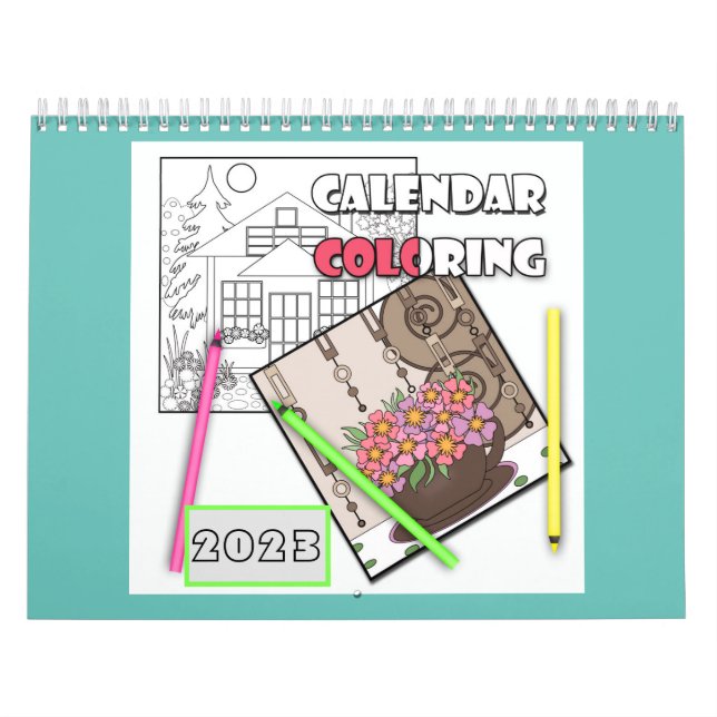 Calendar , coloring , 2024 (Cover)
