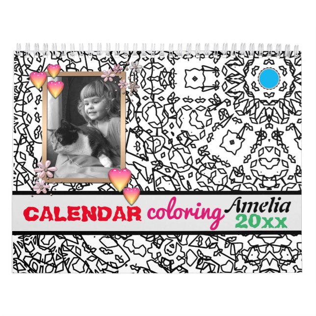 Calendar, coloring book, coloring books calendar (Cover)