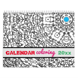 Adult Coloring Page Calendars Zazzle