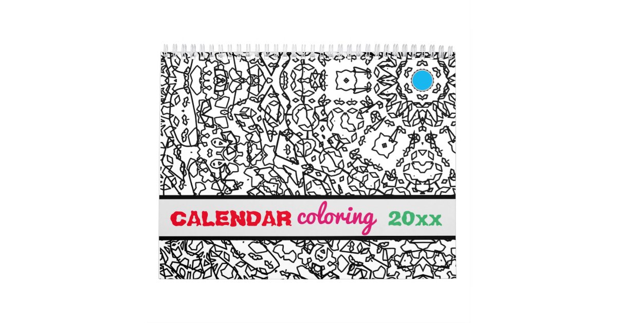 Calendar, coloring book, coloring books calendar