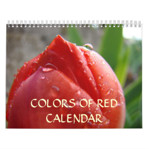 CALENDAR Colors of RED CALENDARS Floral Trees