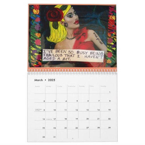 CALENDAR FILLED WITH BAD GIRL ART Zazzle
