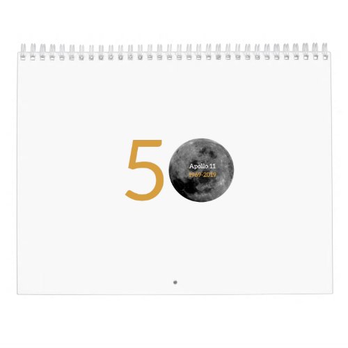 Calendar for the Apollo 11 50th Anniversary