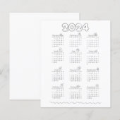 Calendar for year 2024 (Front/Back)