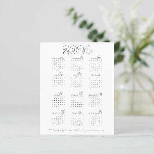 Calendar for year 2024 (Standing Front)