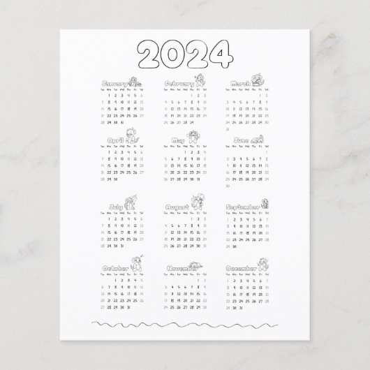 Calendar for year 2024 (Front)