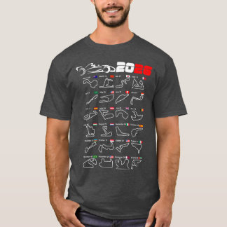 Calendar Formula race cars 2026 circuits v2 T-Shirt